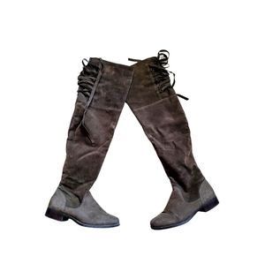 Knee-high Army Green Boots